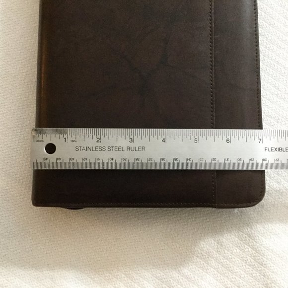 Day-Timer Brown Vegan Leather Zip Planner Cover | Junior Size - Picture 14 of 15